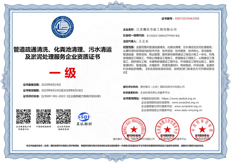 盛和家园企业资质证书